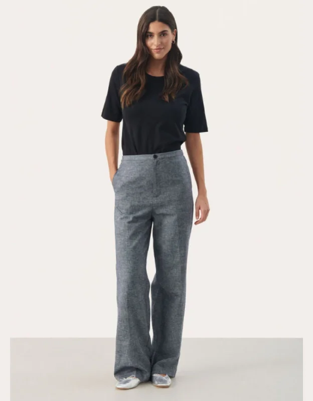 Part two Eleana Pants DARK BLUE CHAMBRAY