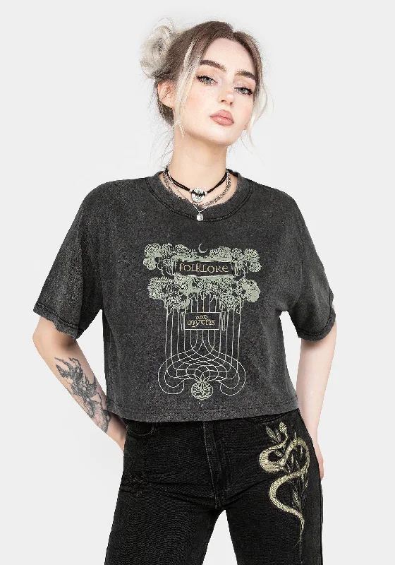 Folklore Boxy Crop T-shirt