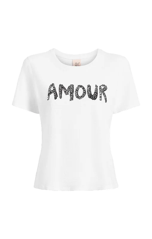 Rhinestone Amour Shrunken Tee