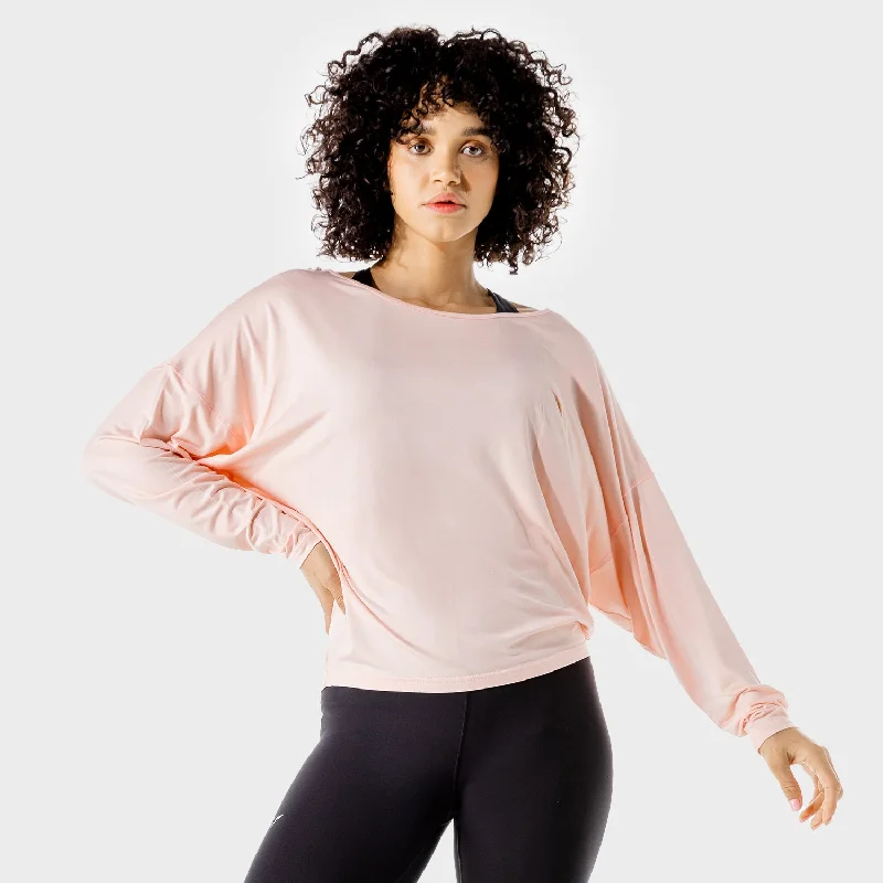 Women's Fitness - Batwing Top - Peachy Keen Marl