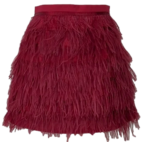 Crimson Feather Skirt