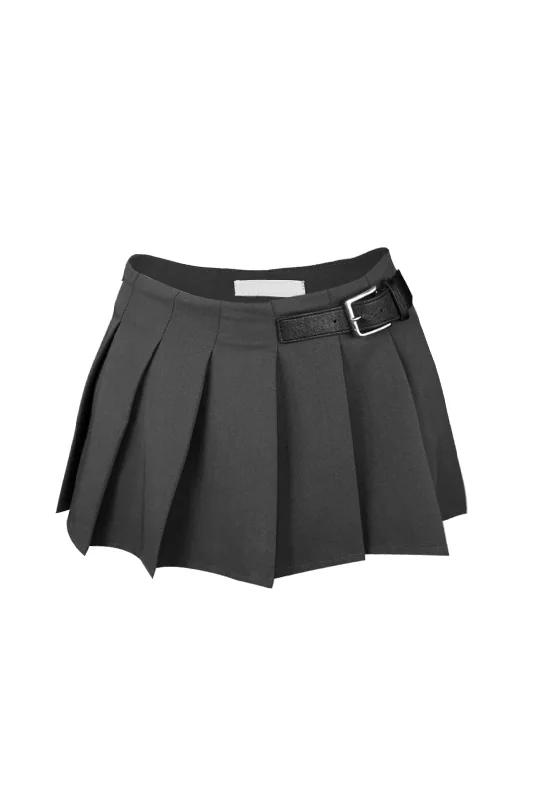 It Girl Low Rise Belted Mini Skirt