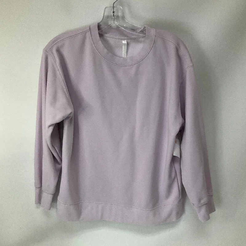 Athletic Top Long Sleeve Crewneck By Fabletics In Purple, Size: Xs