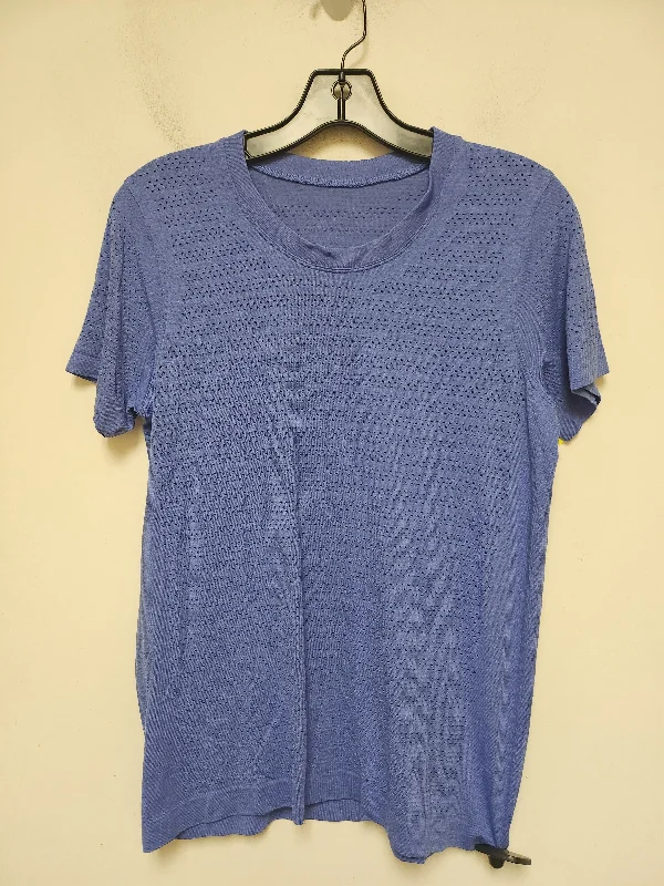 Athletic Top Short Sleeve By Lululemon In Blue, Size: S