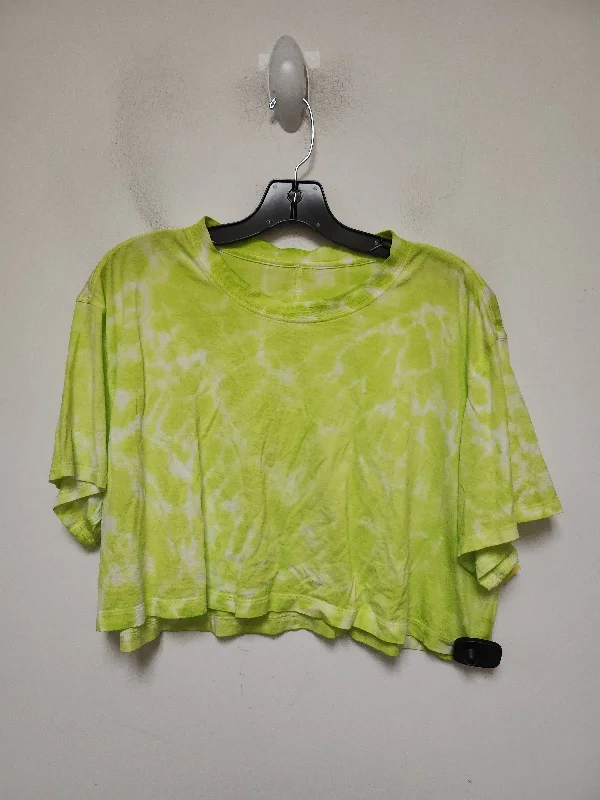 Athletic Top Short Sleeve By Lululemon In Green, Size: L