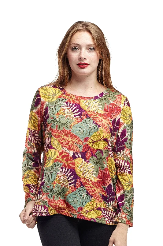 La Cera Printed Multi-Colored Printed Top