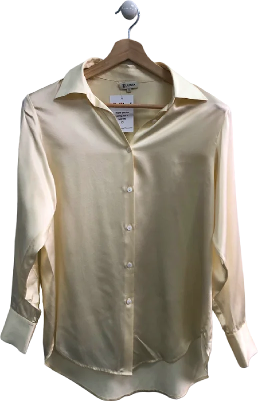 Lilysilk Cream 100% Mulberry Silk Blouse S