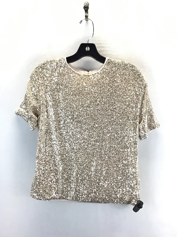 Top Short Sleeve By H&m In Cream, Size: Xs