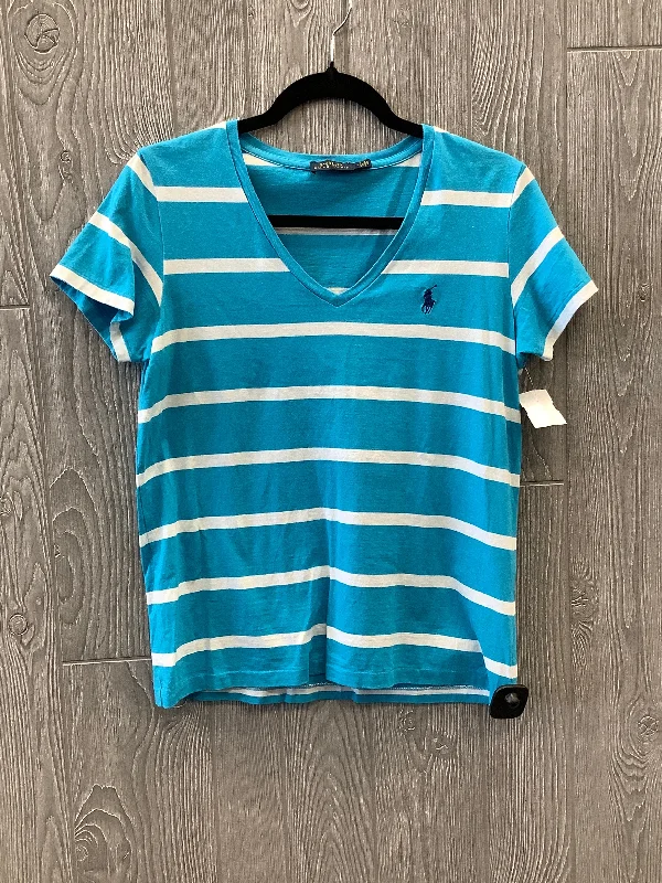 Top Short Sleeve By Ralph Lauren In Blue, Size: M