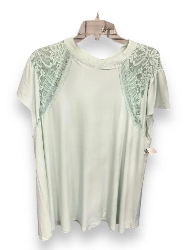 Top Short Sleeve By Torrid In Aqua, Size: 3x