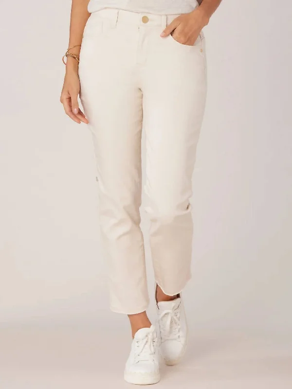 Women's "ab"solution Slim Straight Jeans In Beige