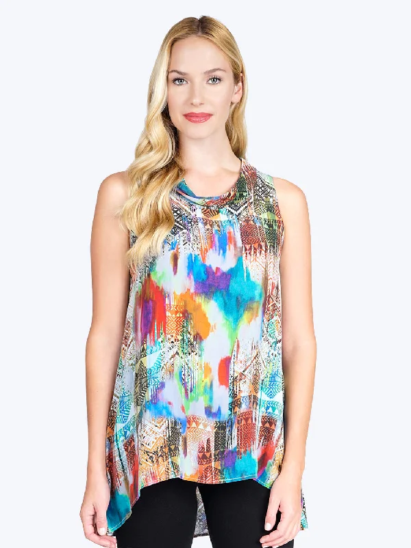 Zesta Washable Silk Briata Cowl Tank - Final Sale