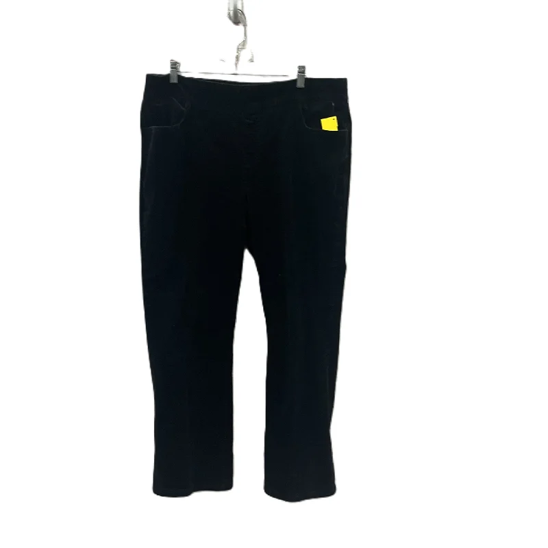 Pants Corduroy By Denim And Company In Black, Size: 16