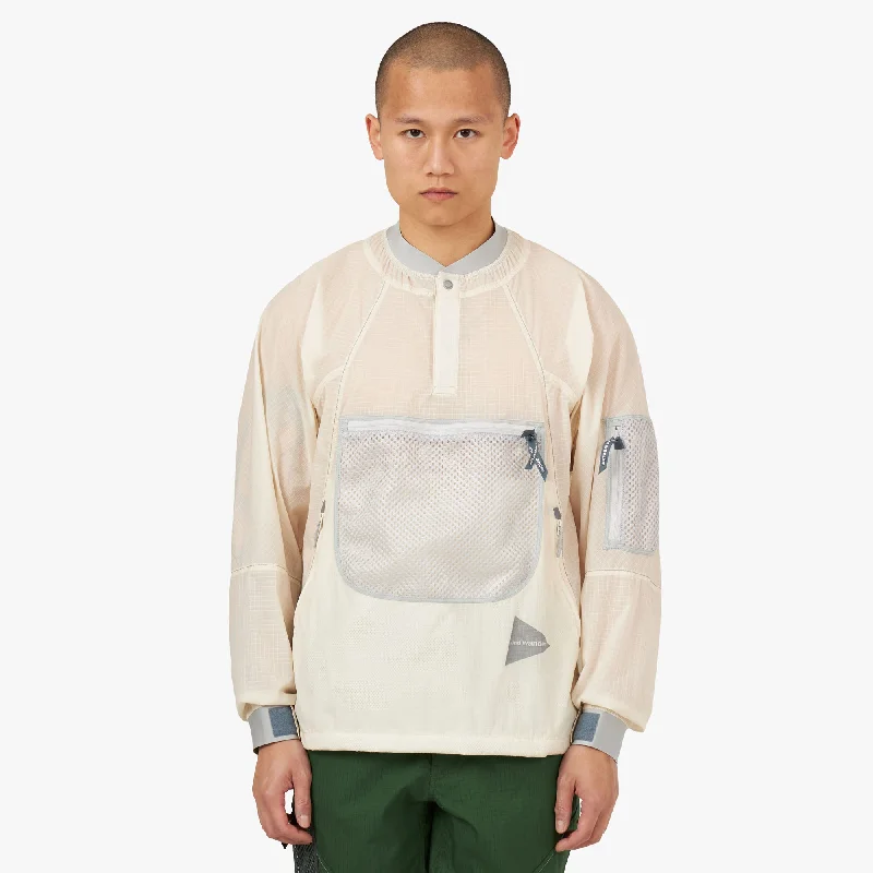 and wander Breath Rip Pullover Jacket / Off White