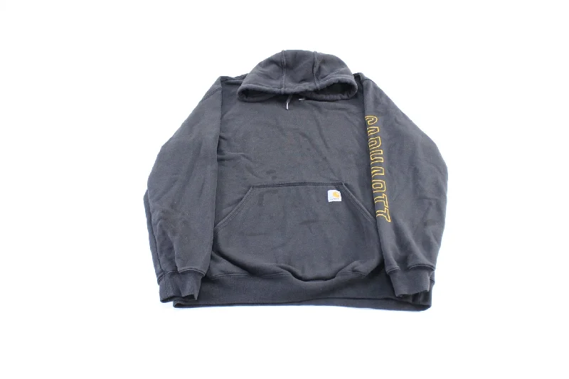 Carhartt Logo Patch Black Pullover Hoodie