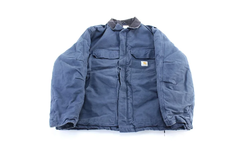 Carhartt Logo Patch Blue Traditional Zip Up Jacket