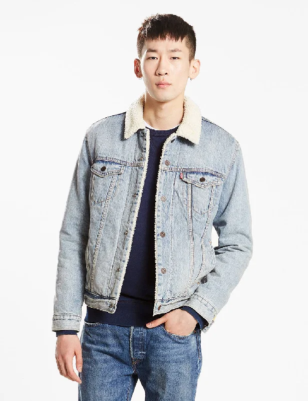 Levis Type 3 Sherpa Trucker Jacket - Fine Line Blue