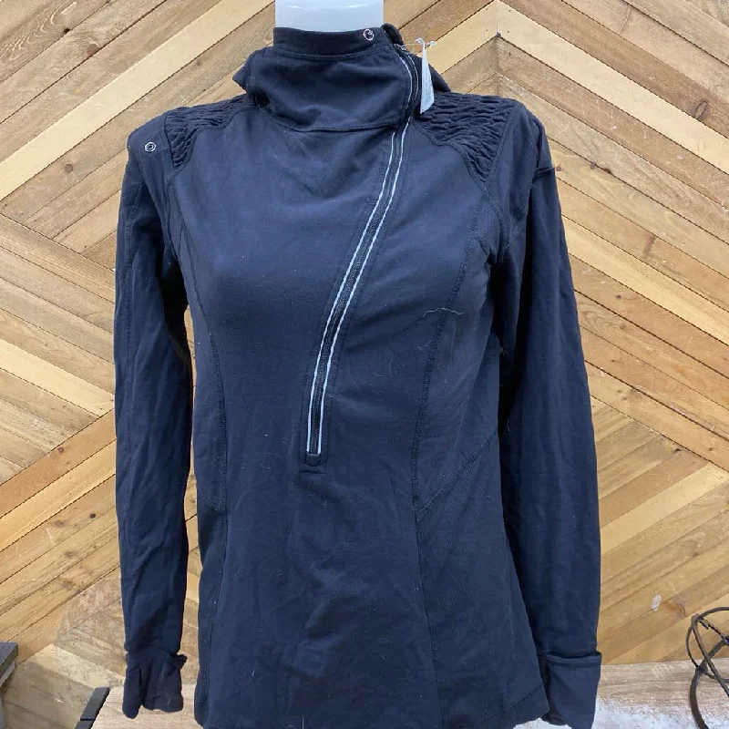 Lululemon - Womens Active 1/2-Zip Hooded Top - MSRP comp $128: Black-women-