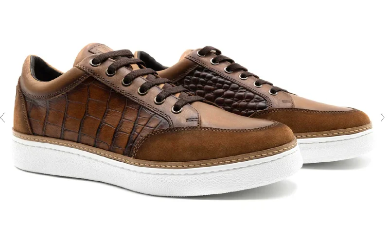 Martin Dingman Carson Alligator Grain Sneakers