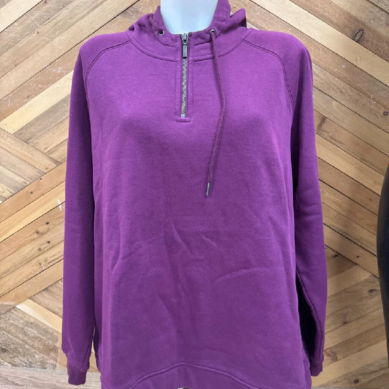 Northern Reflections - Women's 1/4-Zip Hoodie - MSRP comp $70: Purple-women-2XL