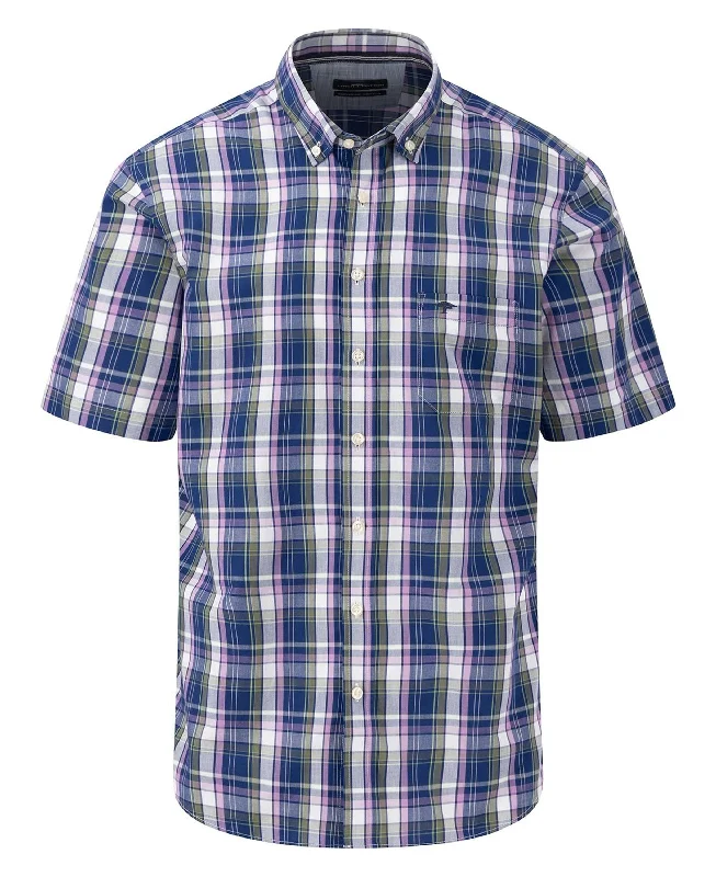 Summer Greens Short Sleeve Shirt - Navy