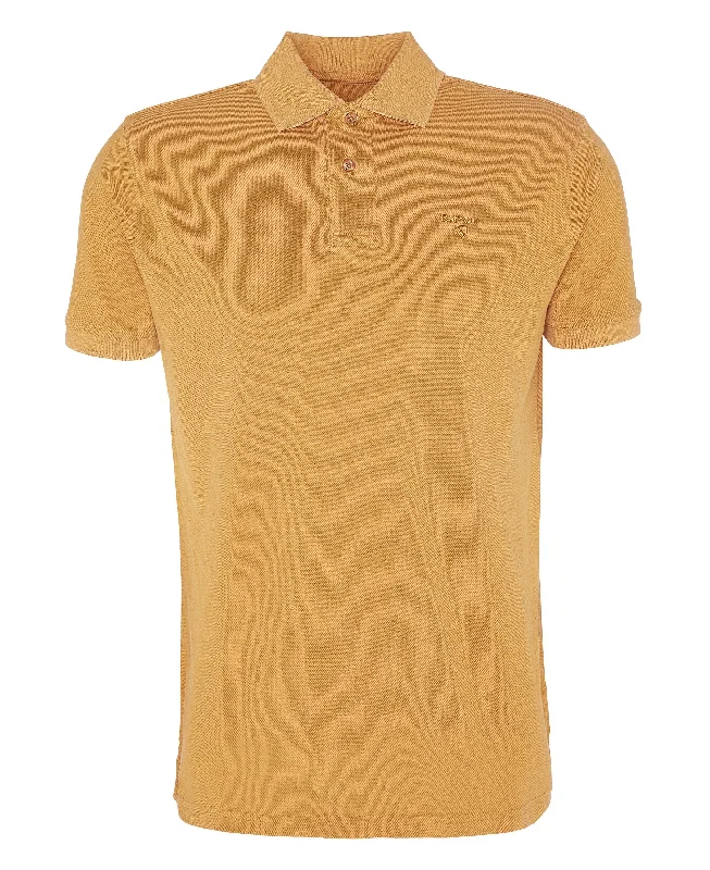 Washed Sports Polo Shirt - Cumin