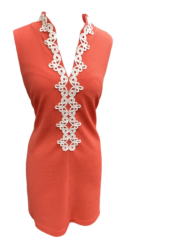 Orange Dress Casual Midi Vince Camuto, Size 8