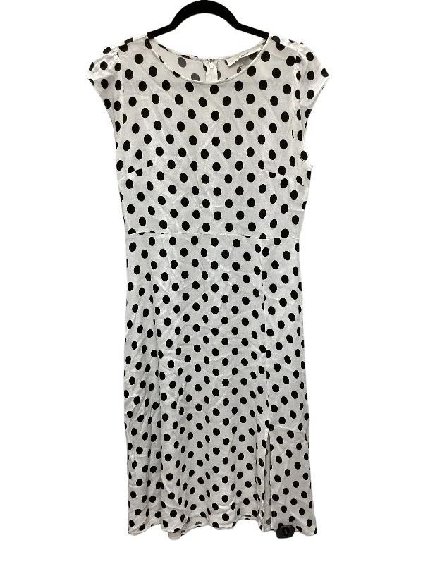 Polkadot Pattern Dress Casual Midi Loft, Size 6