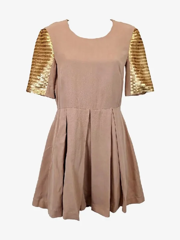 Cameo Dazzling Pleated Mini Dress Size S