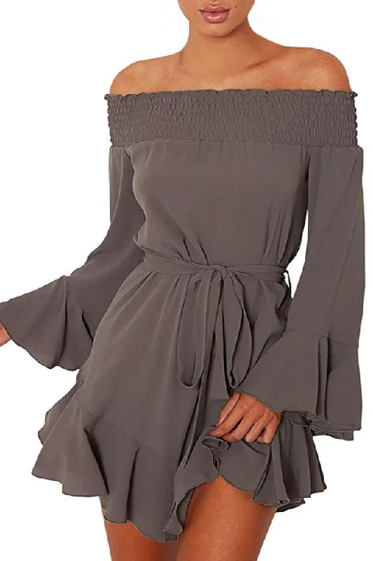 Enchanted Sleeves Off Shoulder Mini Dress