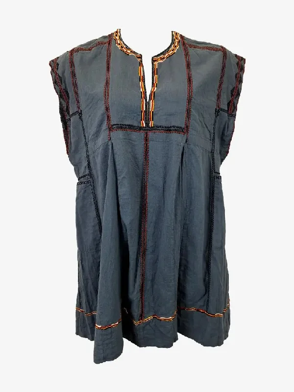 Isabel Marant Bohemian Cotton Tunic Mini Dress Size 8